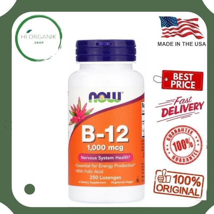 Now Foods B-12 B12 B 12 1000 mcg 250 Lozenges Vitamin B 12 B12