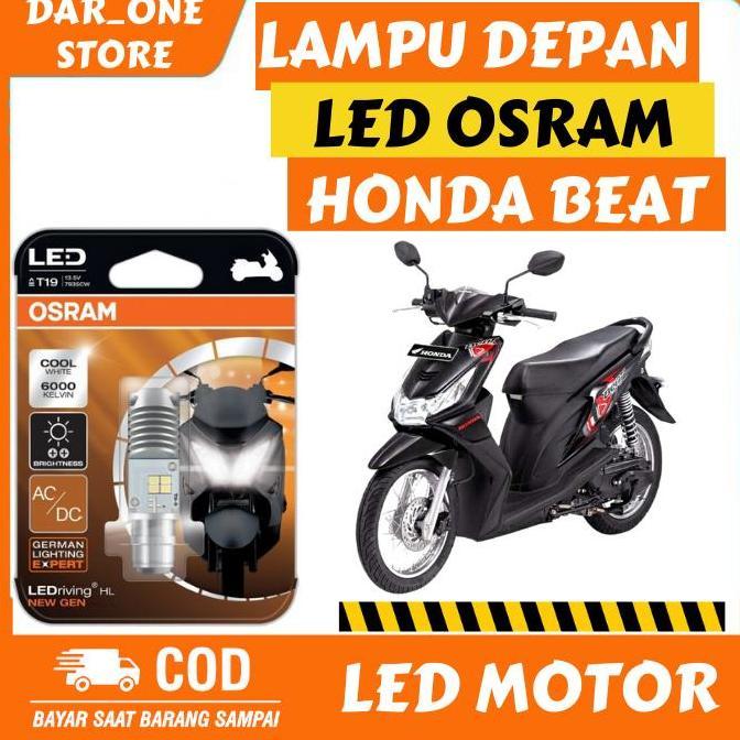 Promo Lampu Depan LED Motor Honda Beat Karbu Original Osram Diskon