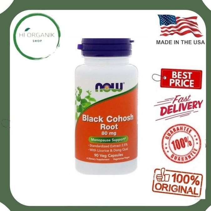 Now Foods Black Cohosh Root 80 mg 90 Veg Caps Menopause Support