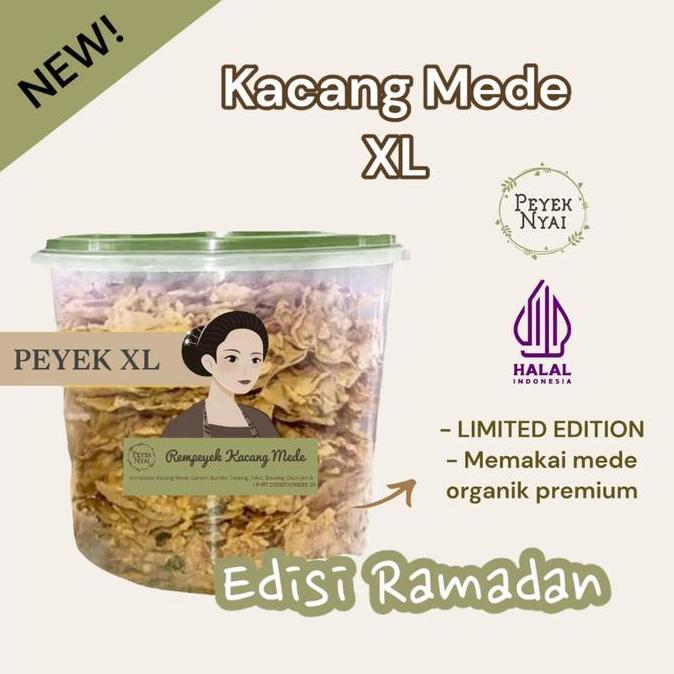 Peyek Nyai - Rempeyek Kacang Mede (Toples 5L) XL