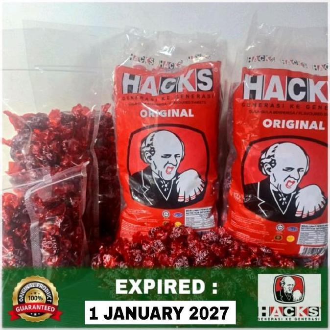 Permen Obat Batuk - Pelega Tenggorokan - Permen Hacks - (Repack 50 Pcs)