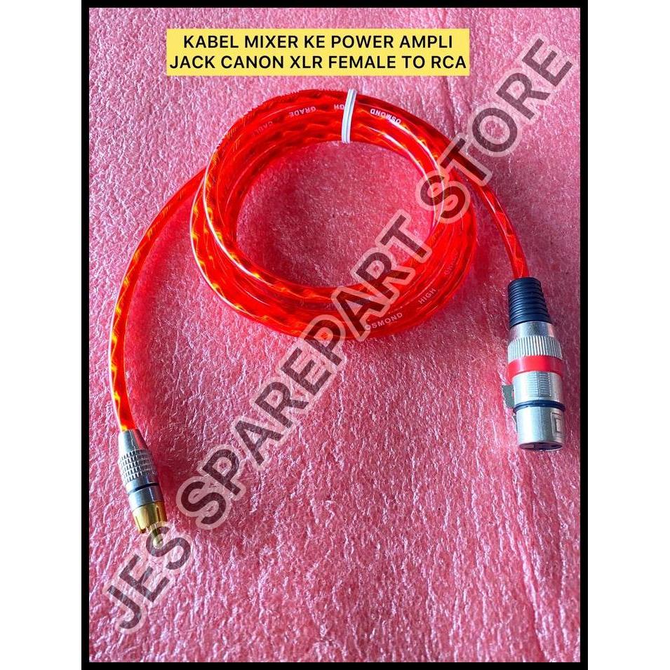 DISKON KABEL MIXER KE POWER AMPLI JACK CANON XLR FEMALE TO RCA 