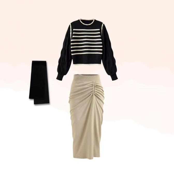 aruna apparel One Set 04 - Setelan OOTD Lebaran Hijab OOTD Outfit Raya Setelan One Set Wanita Kekini