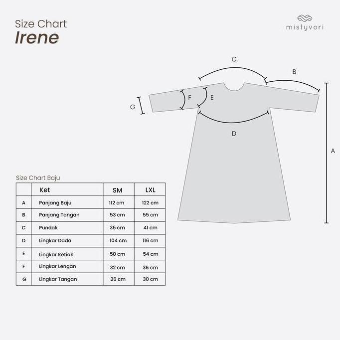 MISTYVORI | Irene Tunik Baju Wanita Basic Anti Kusut Polos Muslim Panjang Katun Soft Simple Formal A