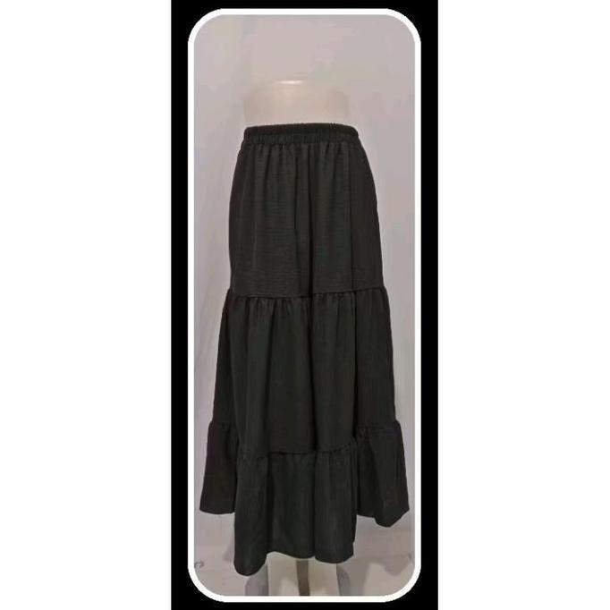 ROK SUSUN REMAJA BAHAN CRINKLE AIRFLOW  bawahan panjang Fashion muslim
