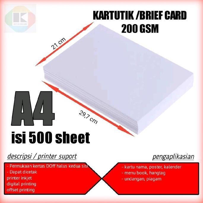 kertas bc 200 gsm A4 500 lembar kertas bc A4 200 gsm isi 500 lembar
