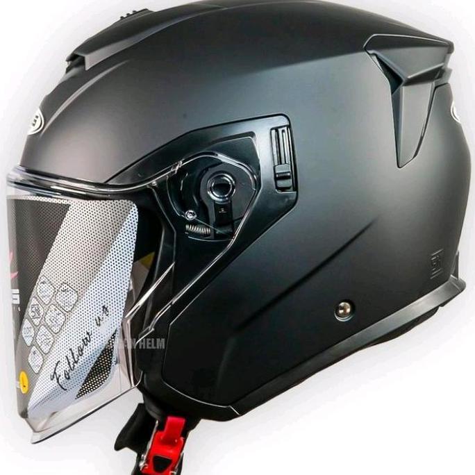 TERLARIS - ZEUS ZS626 Z626 MATT BLACK - DOUBLE VISOR
