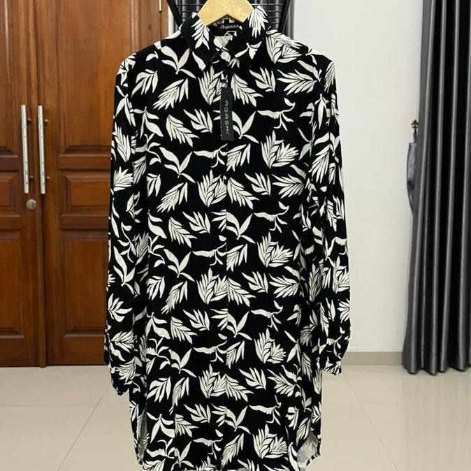 Tunik wanita jumbo motif bunga bahan katun