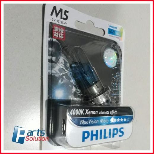 Promo Bohlam Lampu Motor Bebek Matic PHILIPS BlueVision M5 12V 35/35W 4000K Diskon