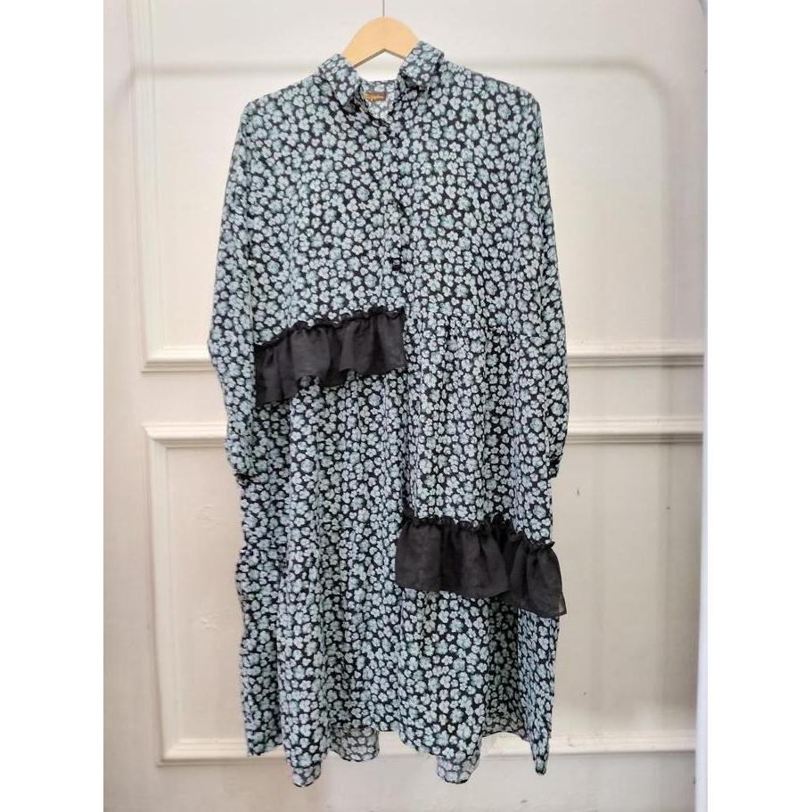 Tunik Bunga Haruka/Tunik Cantik/Tunik Terbaru/Tunik Kekinian/By Tiara Hijabers Butik On