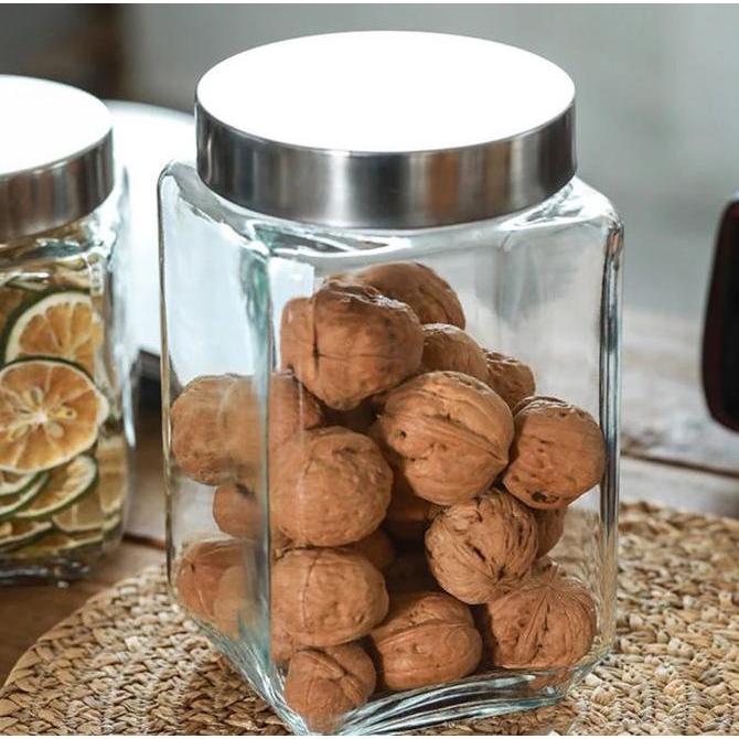 Toples Kaca 1700 ml / Toples Kacang / Toples Cemilan / Toples Kaca Tutup Putar / Toples Lebaran / To