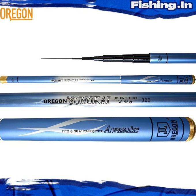 Joran TEGEK Oregon Sungkai Carbon Kaku - Medium Hard Action, Panjang Ruas 40cm - Ukuran 180 isi 6 ru