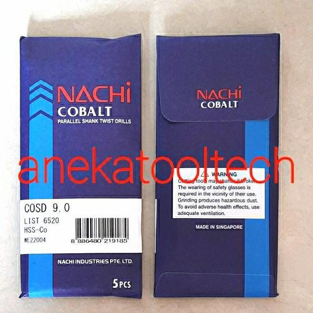 MATA BOR HSS COBALT 9mm NACHI | Twist drill NACHI 9mm HSS COBALT