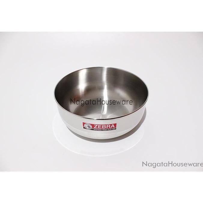 Mangkok Piring Makan Stainless Steel Water Bowl Zebra 111016 Melamin