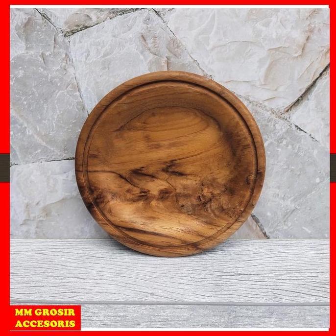 Piring Model Kayu Jati 15 Cm