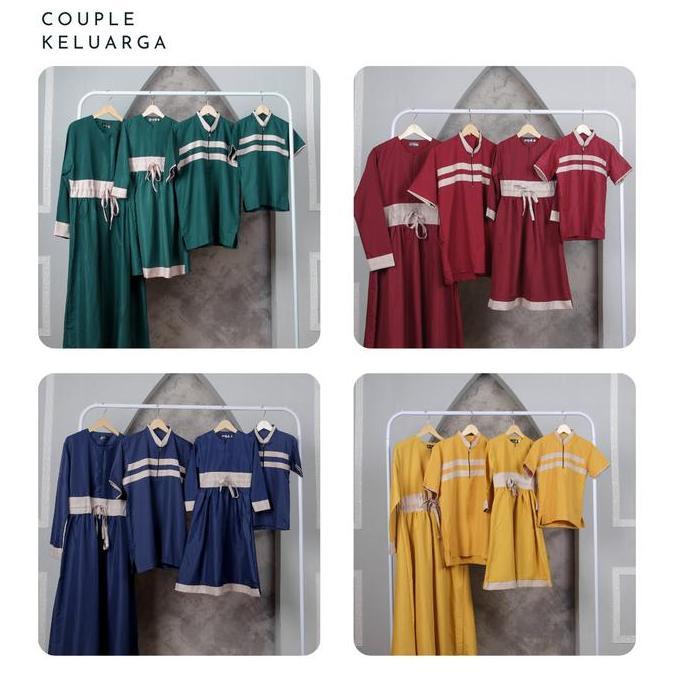 Couple Keluarga Gamis Couple Koko Couple baju muslim couple murah Pasangan Lebaran Sarimbit Keluarga