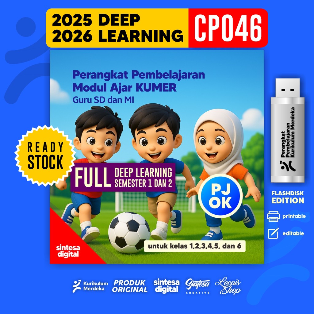 FD RPP MODUL AJAR KURIKULUM MERDEKA DEEP LEARNING PJOK SD KELAS 123456 REVISI TERBARU CP 046 TA 2025