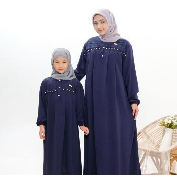 DRES BROKAT - GAMIS KOMBINASI - BISA COUPLE IBU & ANAK - BAJU KEKINIAN - COUPLE