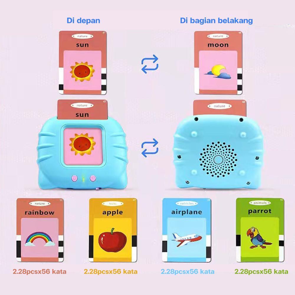 Zctoy 2 Bahasa Flash Card Early Education Kosakata Bahasa Lnggris Dan Lndonesia Flash Card Mainan Ed