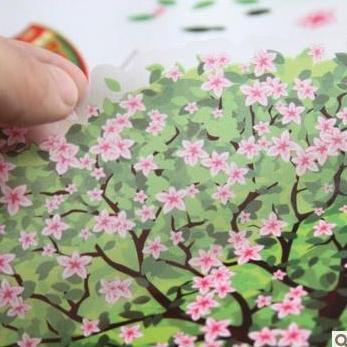 Bu Guru Ria - Wall sticker / Stiker Dinding POHON HIJAU Pojok Baca Green Tree Hiasan Dinding Kelas S