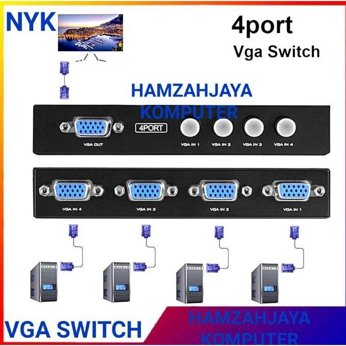 DV46 - switch vga 4 port switcher 4 port VGA SWITCH 4 IN 1 OUT Monitor VGA