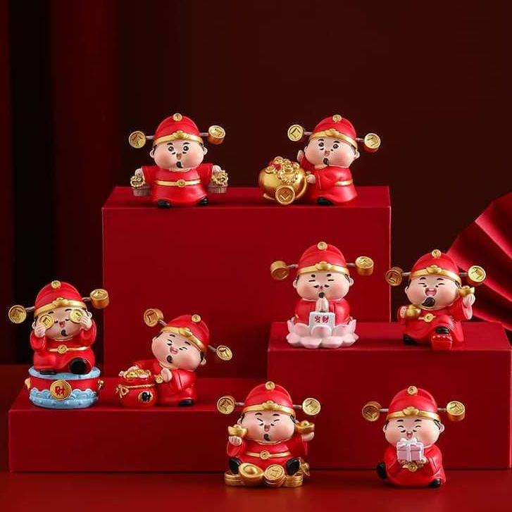 Promo Imlekk A0597 | JEEA | Mini CNY Cai Shen cute decoration | Dekorasi pajangan cai shen mini patu