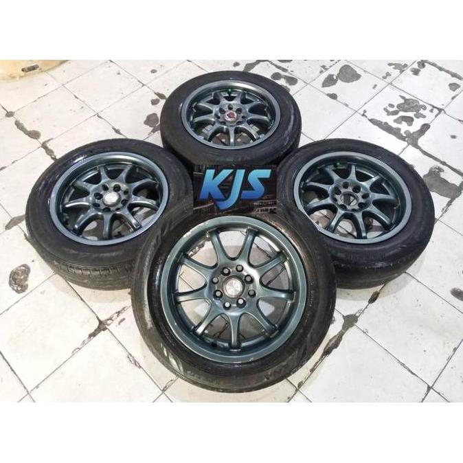 Terlaris Velg Racing Bekas R15 Rays Pcd 4X100 4X114 Ban Bonus Ring 15 Avanza