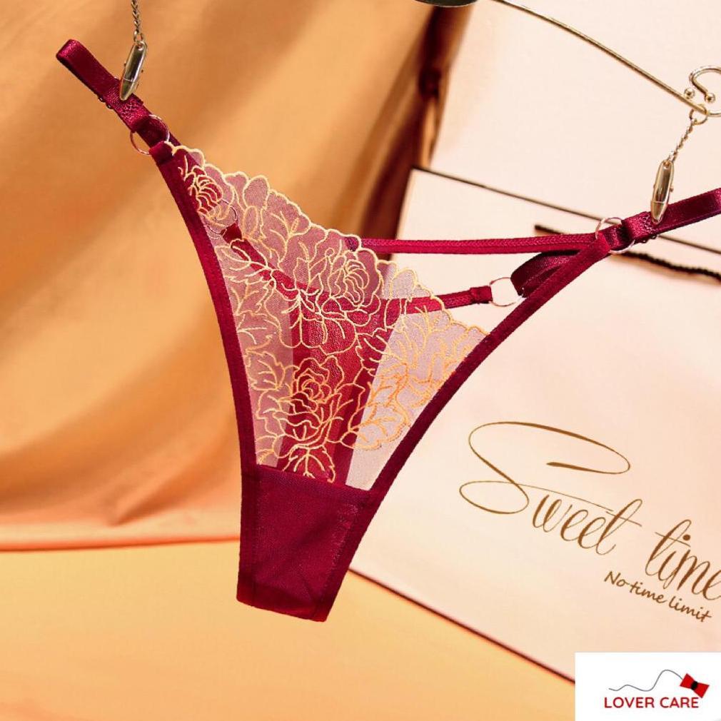 NEW Lovercare - Celana Dalam Wanita CD Sexy Thong Renda