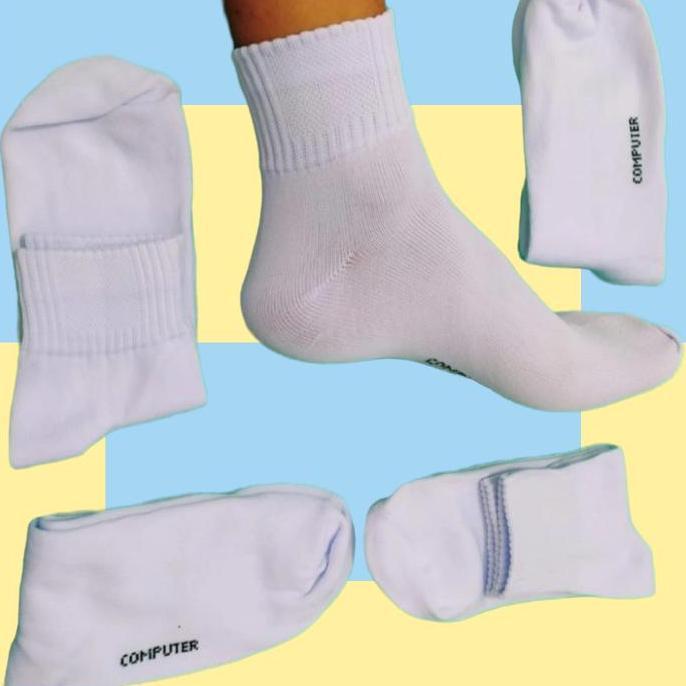 Premium Kaos Kaki Pendek Putih Polos / Kaos Kaki Sekolah / Kaos Kaki Pria