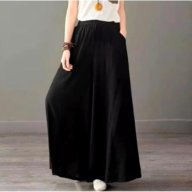 Discount Celana kulot super jumbo terbaru kain Katun Linen Original