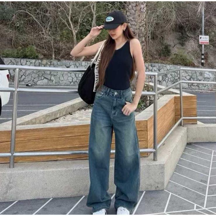 NEW PROMO UNISEX Baggy jeans wanita Celana jeans wanita - Celana Loose Jeans Wanita - Koreans Jeans 