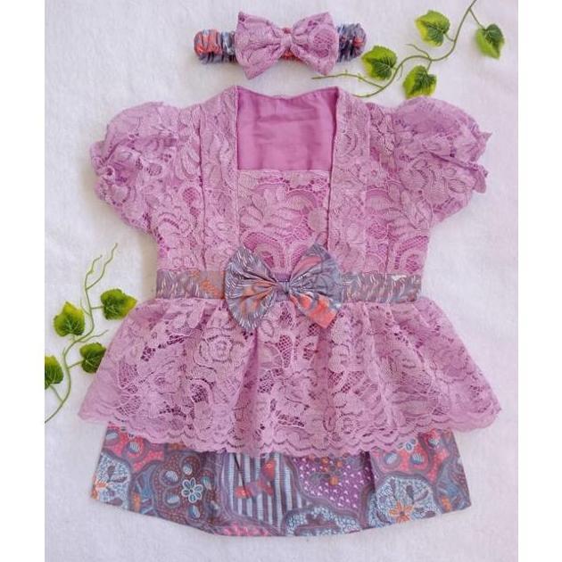 Harga Miring Kebaya Anak Kinan Untuk Tedhak Siten / Kebaya Bayi Perempuan / Baju Kebaya Anak Warna L