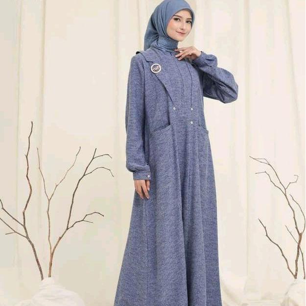 Nibras Gamis Selaras 018 Merah Marun Hijau Pastel Green Biru Tua Navy Pink Rose Baju Perempuan Dewas