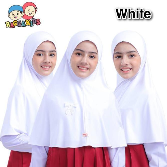 Termurah Jilbab Sekolah Anak Putih | Jilbab Sekolah Anak Pramuka Coklat Bergo