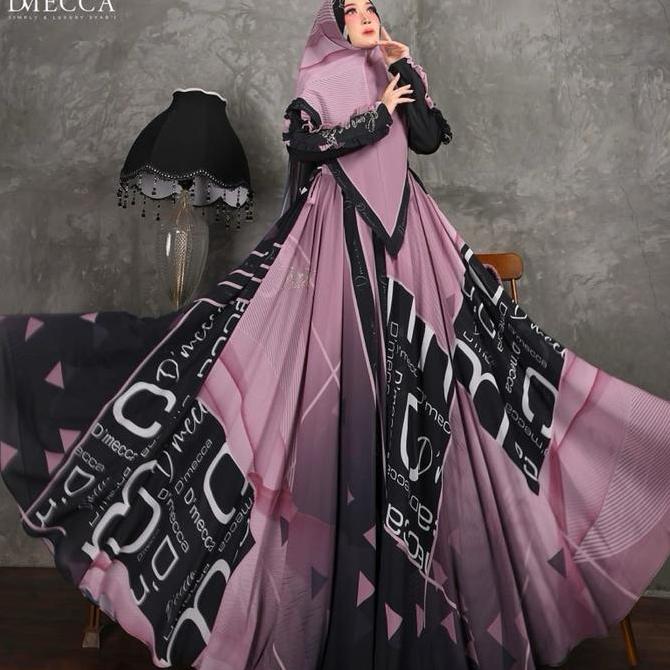HALEEZA SERIES||DMECCA SYARI||GAMIS CERUTY PRINTING PREMIUM SET JILBAB KHIMAR||BUSUI WUDHU BUMIL FRI