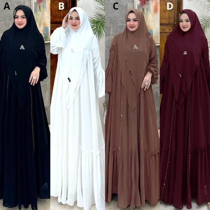 Gamis KARMILA  series by avrilia hijab Gamis set Terbaru Gamis Mewah Muslim Syari