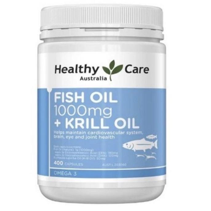 Healthy Care Fish Oil 1000 mg + Krill Oil 400 capsules