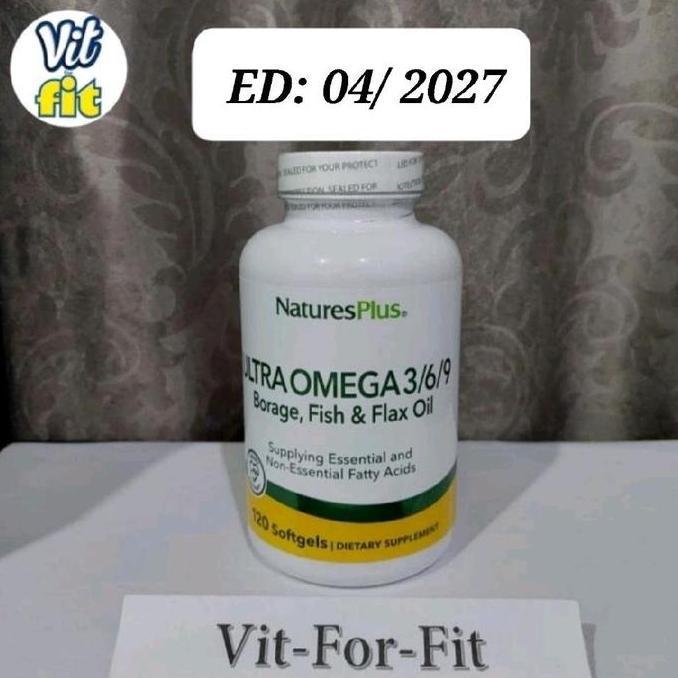 Natures Plus Ultra Omega 3/6/9 - 120 softgels || Omega 3 6 9