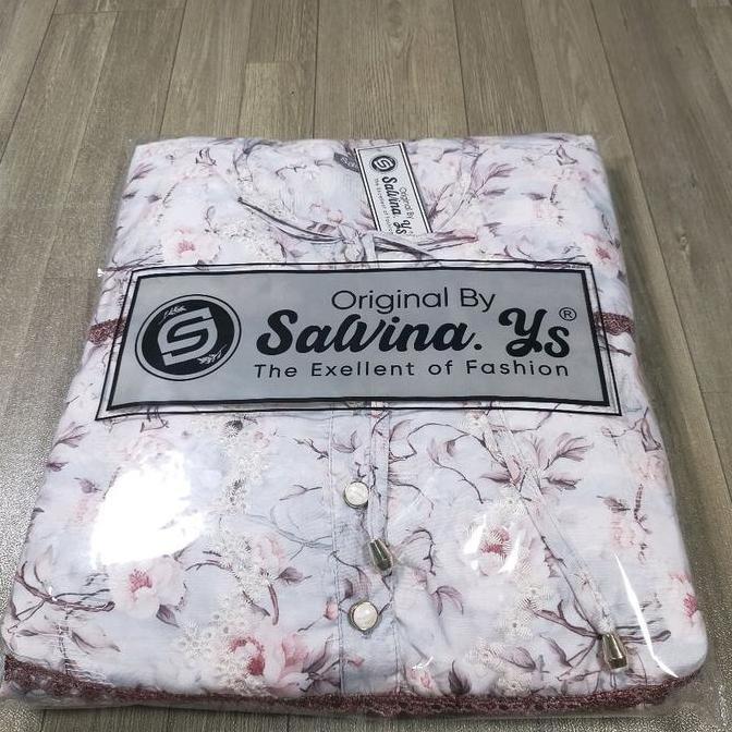 Salvina Midi renda katun bordir furring 65 Dress