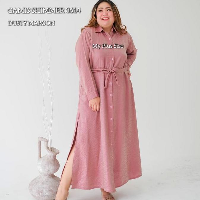 Gamis Shimmer Jumbo Wanita 3614, Ld 130 & 145 cm