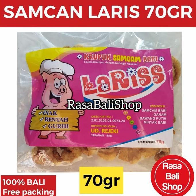 SAMCAN LARISS, SAMCAN REJEKI BALI, KRUPUK BABI, RAMBAK BABI REJEKI