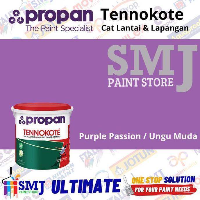 Cat Lapangan Basket Tennis PROPAN TENNOKOTE warna Purple Passion / Ungu Muda 5kg