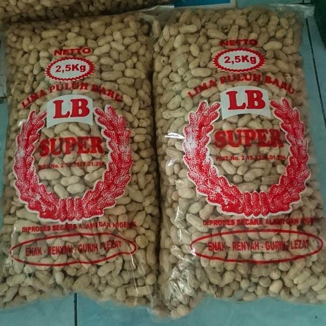 kacang kulit asin super 1ball 2.5kg kacang sangrai super
