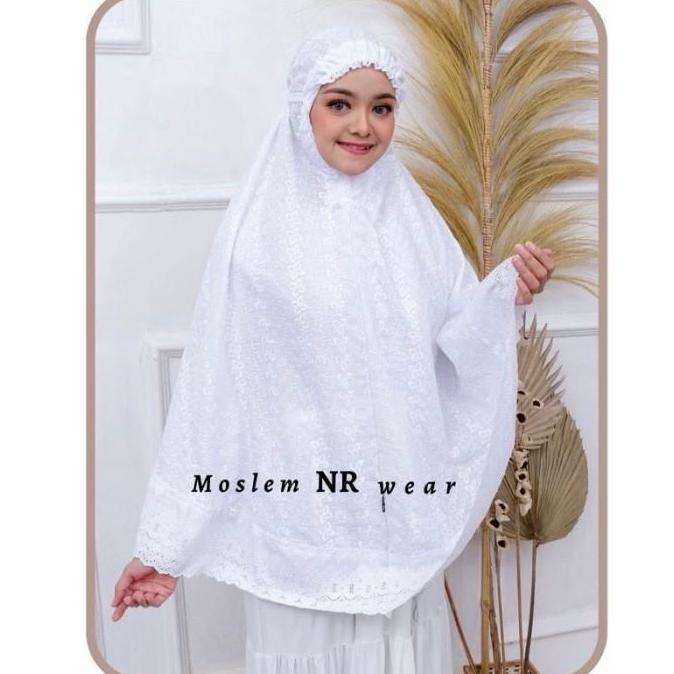 bergo haji umroh, kerudung putih