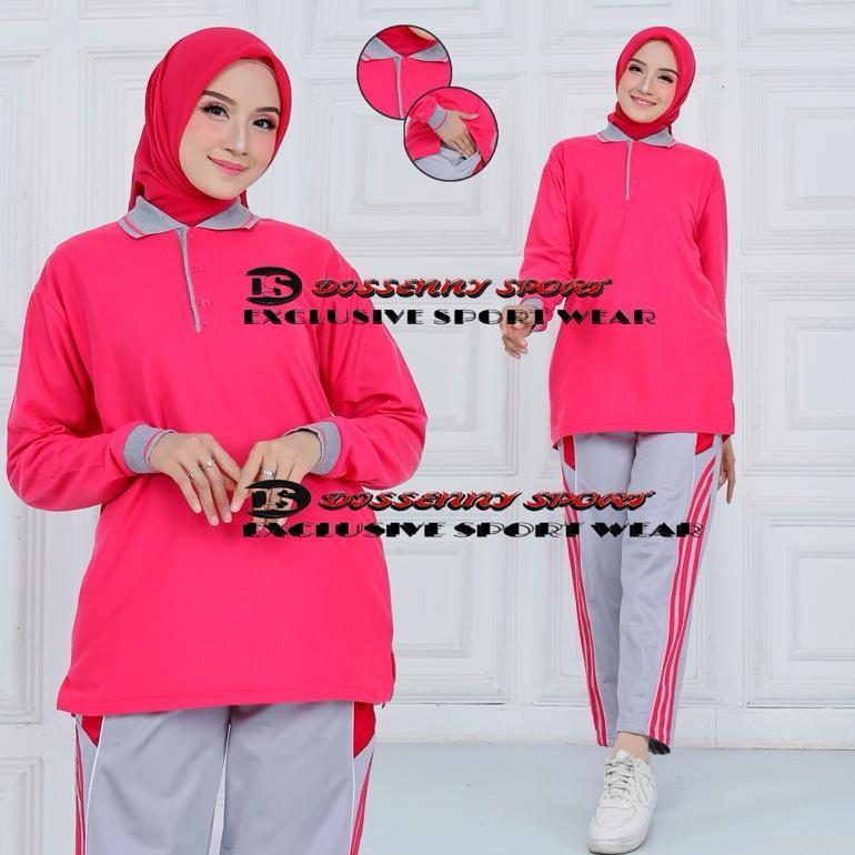 Setelan Kaos Kerah Pria Wanita Training Olahraga//Seragam Setelan Baju Olahraga Wanita Pria