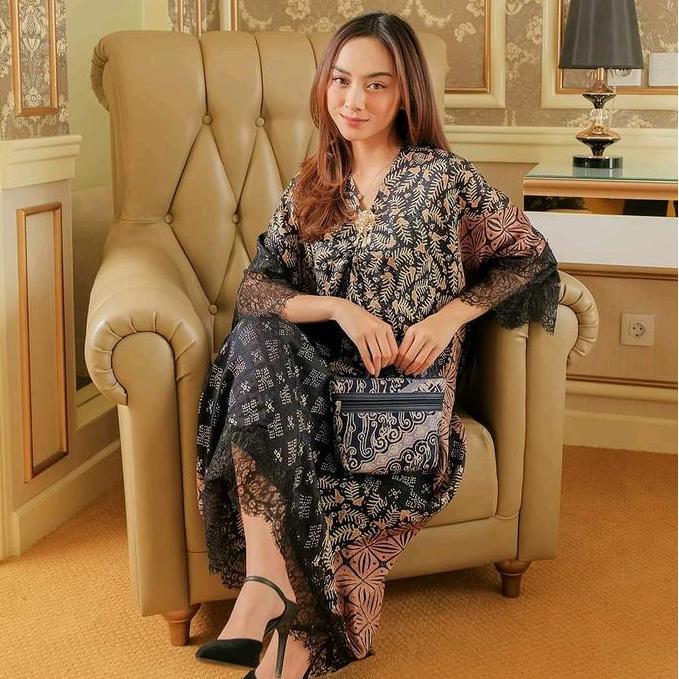 Kaftan Midi Kaftan Jumbo Kaftan Batik Kaftan Premium Muslim Panjang Wanita Viscose