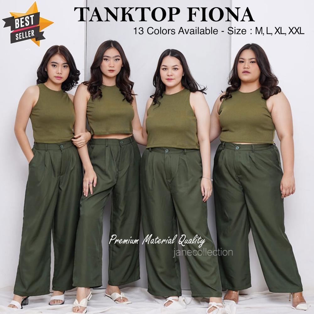 JANE | Tank Top Wanita Jumbo / Dalaman Blazer Big Size Bahan Rajut Camisole Cewek XXL Tanktop Fiona