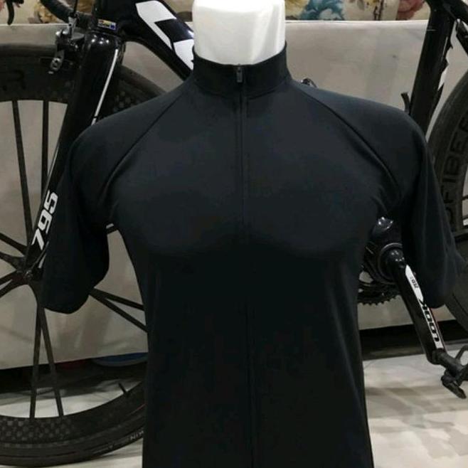 Jersey Sepeda Full Bla Baju Sepeda Pendek Hitam Polos