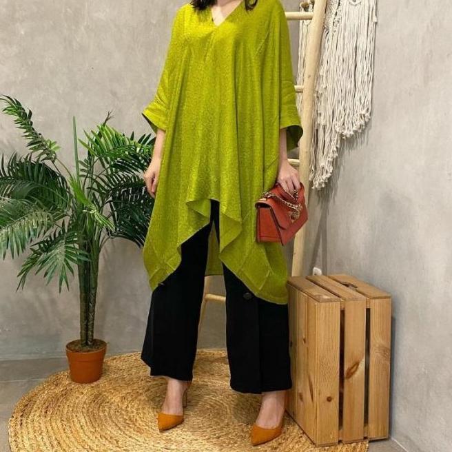 BLOUSE KAFTAN TUNIK ARUNA VISCOSE SEMI SUTRA (hanya atasan) HS