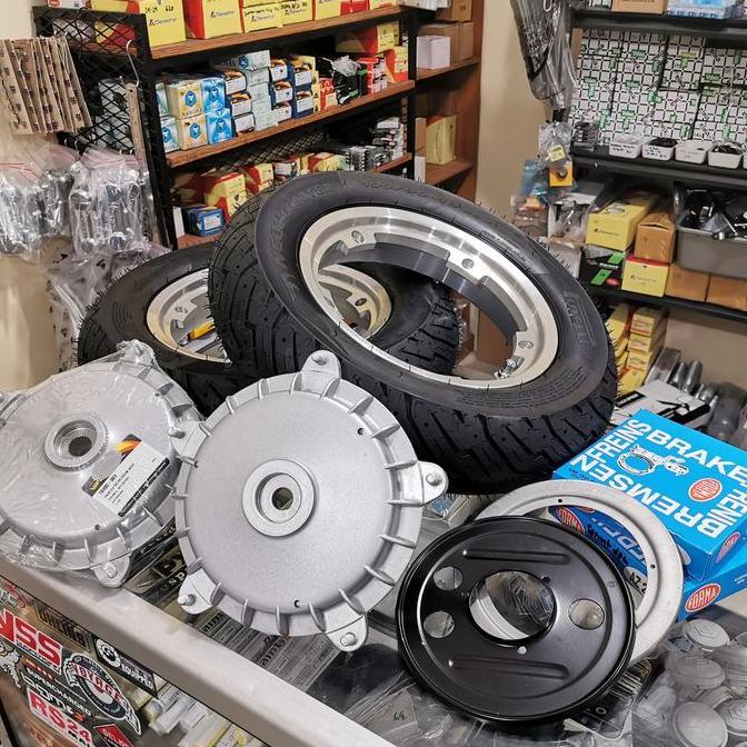 paket Upgrade Velg & Ban Tubeless Pirelli R.10 Vespa Super PS